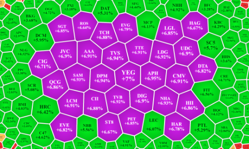 Xả dữ dội ở HPG, GAS, cổ phiếu vừa và nhỏ kịch trần cả loạt