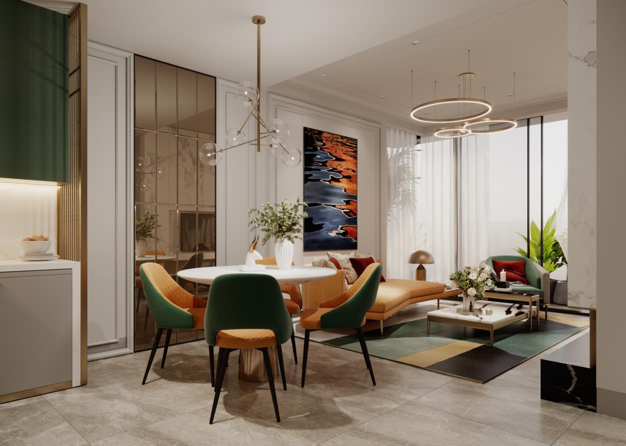 Không gian căn hộ Vogue Condosuites mang phong cách Retro sang trọng, cổ điển.