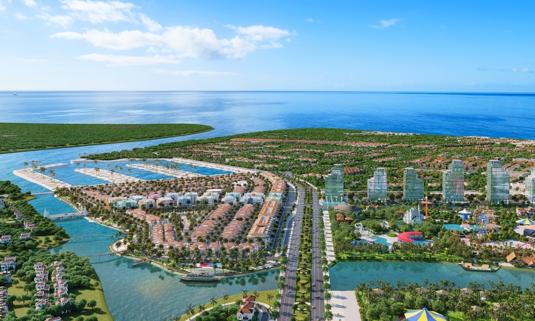 Ảnh phối cảnh khu đô thị nghỉ dưỡng Sun Riverside Village vừa ra mắt đã thu hút giới đầu tư.