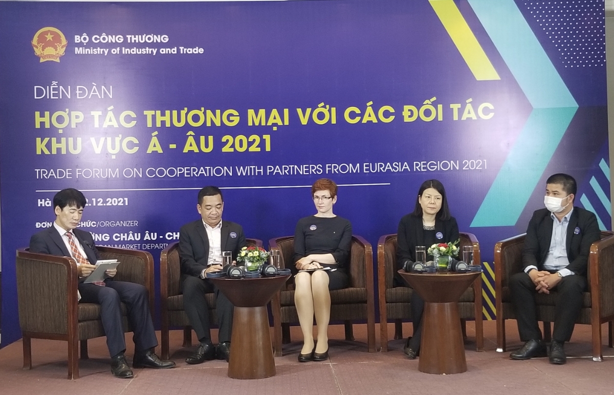 “Diễn đàn hợp tác thương mại với các đối tác khu vực Á – Âu năm 2021” ngày 22/12.