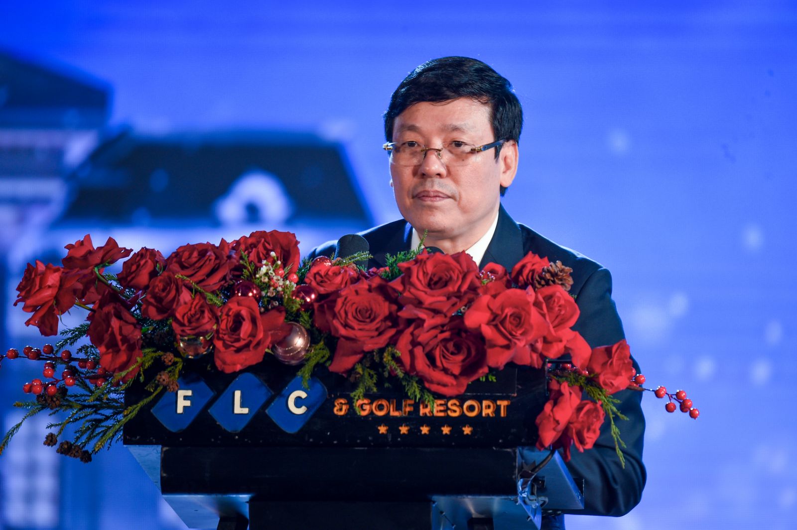 &Ocirc;ng L&ecirc; Duy Th&agrave;nh, Ph&oacute; B&iacute; thư tỉnh ủy, Chủ tịch UBND tỉnh Vĩnh Ph&uacute;c ph&aacute;t biểu tại sự kiện.