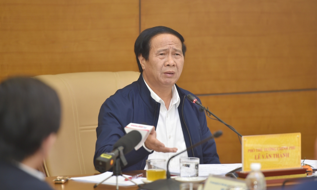 Phó Thủ tướng Chính phủ Lê Văn Thành chủ trì cuộc họp (Ảnh: VGP).