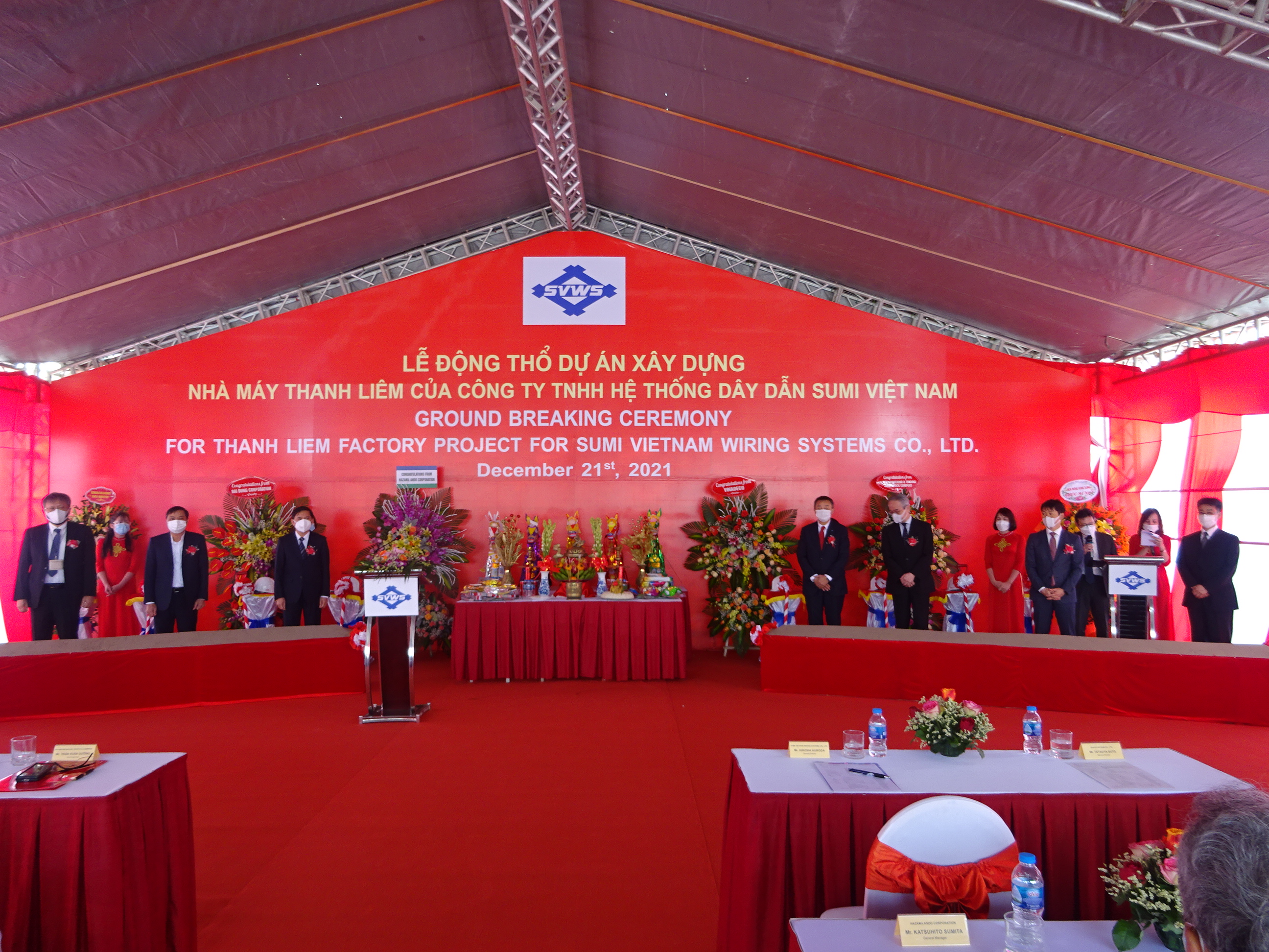 Lễ khởi công nhà máy của Tập đoàn Sumitomo tại khu công nghiệp Thanh Liêm.