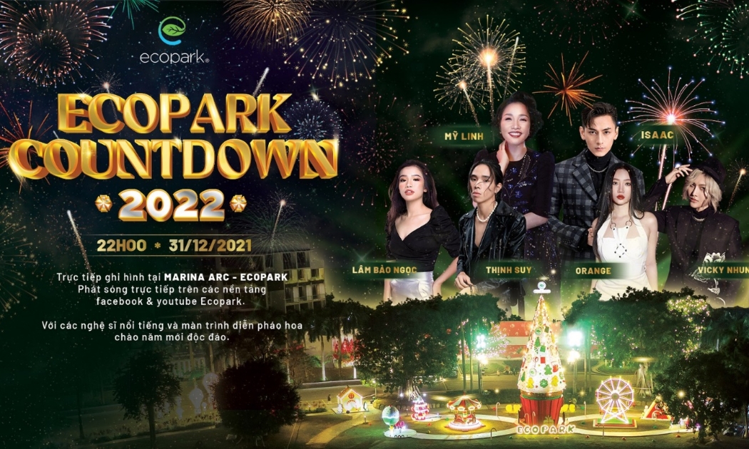 Ecopark chi gần 10 tỷ phủ rợp trời pháo hoa khu đô thị cho cư dân chào đón năm mới.