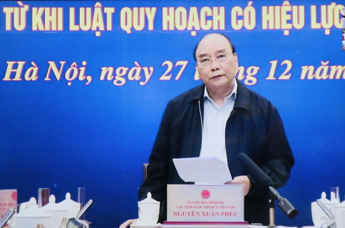 Chủ tịch nước Nguyễn Xuân Phúc phát biểu tại buổi giám sát