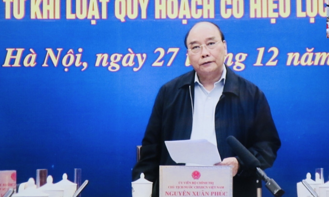 Chủ tịch nước Nguyễn Xuân Phúc phát biểu tại buổi giám sát