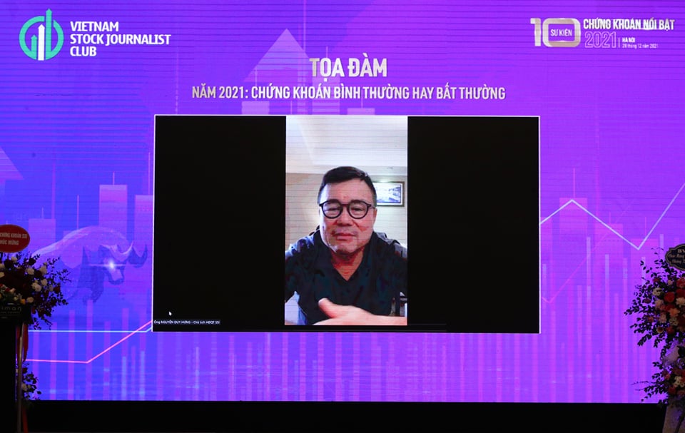 Ông Nguyễn Duy Hưng tham gia Lễ công bố 10 sự kiện nổi bật năm 2021 - Ảnh: Quang Phúc. 