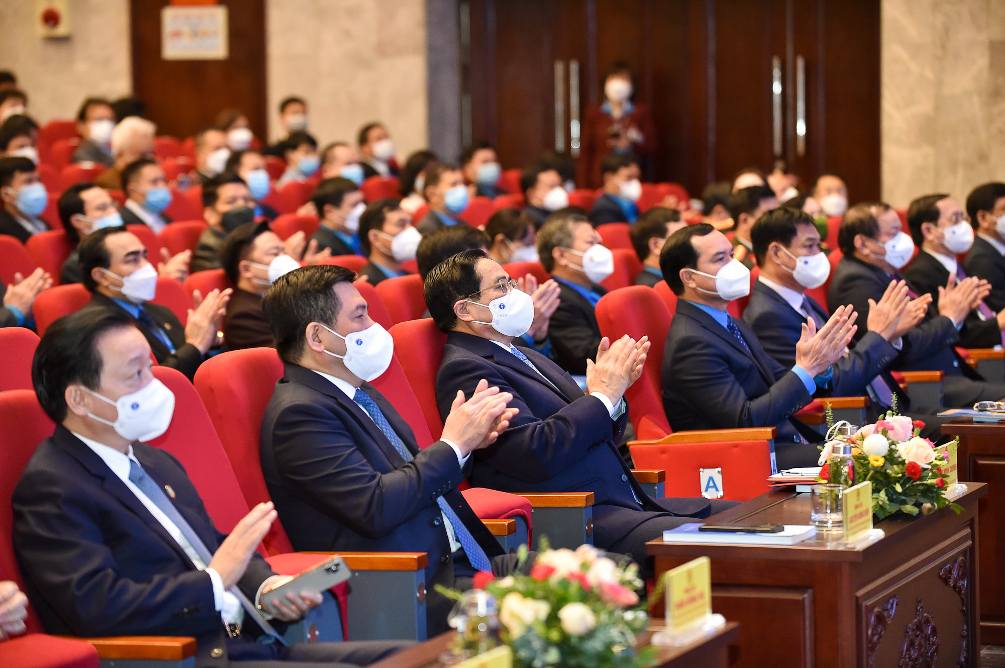 Thủ tướng Ch&iacute;nh phủ Phạm Minh Ch&iacute;nh v&agrave; c&aacute;c đại biểu tại buổi lễ - Ảnh: VGP