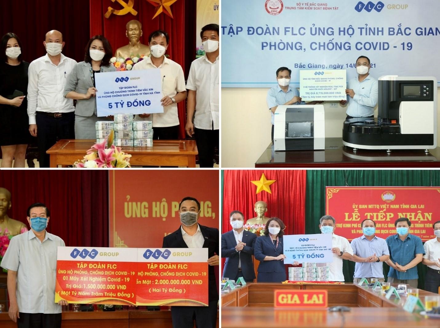 Bản đồ chống dịch của FLC đã đi qua hàng loạt tỉnh thành từ Bắc vào Nam như Hà Nội, Hà Tĩnh, Phú Thọ, Bắc Giang, Vĩnh Phúc, Quảng Ninh, Thanh Hoá cho đến Quảng Bình, Gia Lai, Bạc Liêu, Hồ Chí Minh, Ninh Thuận…
