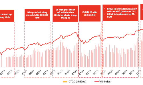 Những dấu ấn khó quên của thị trường chứng khoán năm 2021