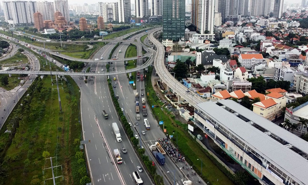 Tuyến metro số 1 nối TP. Thủ Đức với khu trung tâm TP.HCM.