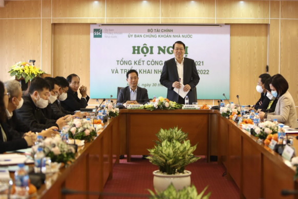 Hội nghị tổng kết công tác năm 2021 và triển khai nhiệm vụ năm 2022 của Uỷ ban Chứng khoán Nhà nước.