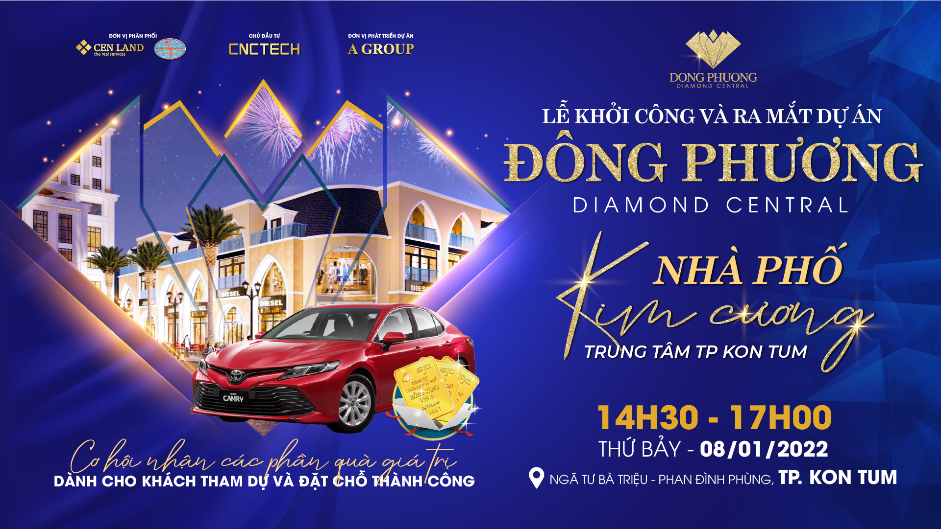 Cơ hội nhận ngay phần quà hấp dẫn tại Lễ khởi công và ra mắt dự án Đông Phương Diamond Central.