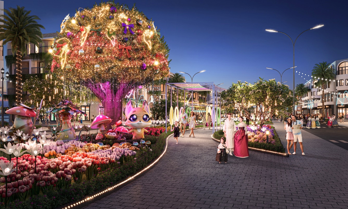 Hệ tiện &iacute;ch hiện đại mang phong c&aacute;ch xứ sở kim chi trong l&ograve;ng ph&acirc;n khu 9, dự &aacute;n Nhơn Hội New City.