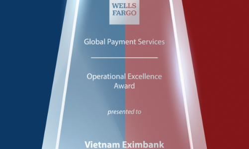 Wells Fargo trao giải thưởng chất lượng thanh toán quốc tế xuất sắc cho Eximbank