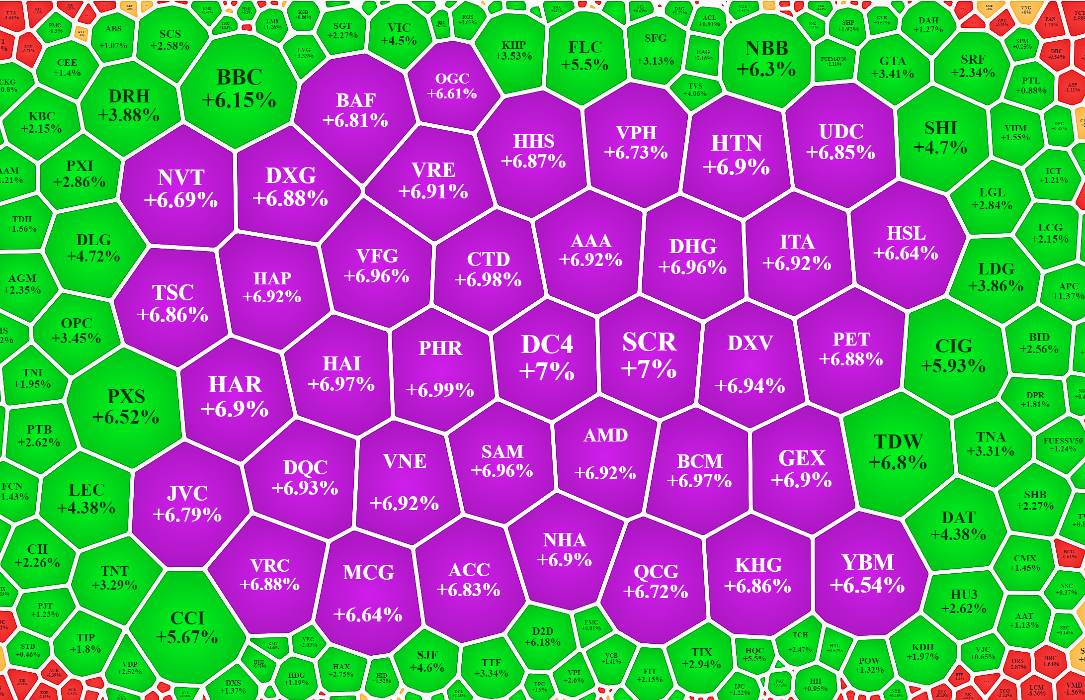 C&aacute;c cổ phiếu vừa v&agrave; nhỏ s&agrave;n HoSE vẫn cực mạnh.