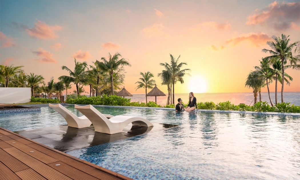 Những căn villa sang trọng với tầm view nối dài ra đại dương ở bãi Ông Lang, Phú Quốc đang là điểm đến lý tưởng cho cảm giác an toàn, riêng tư.