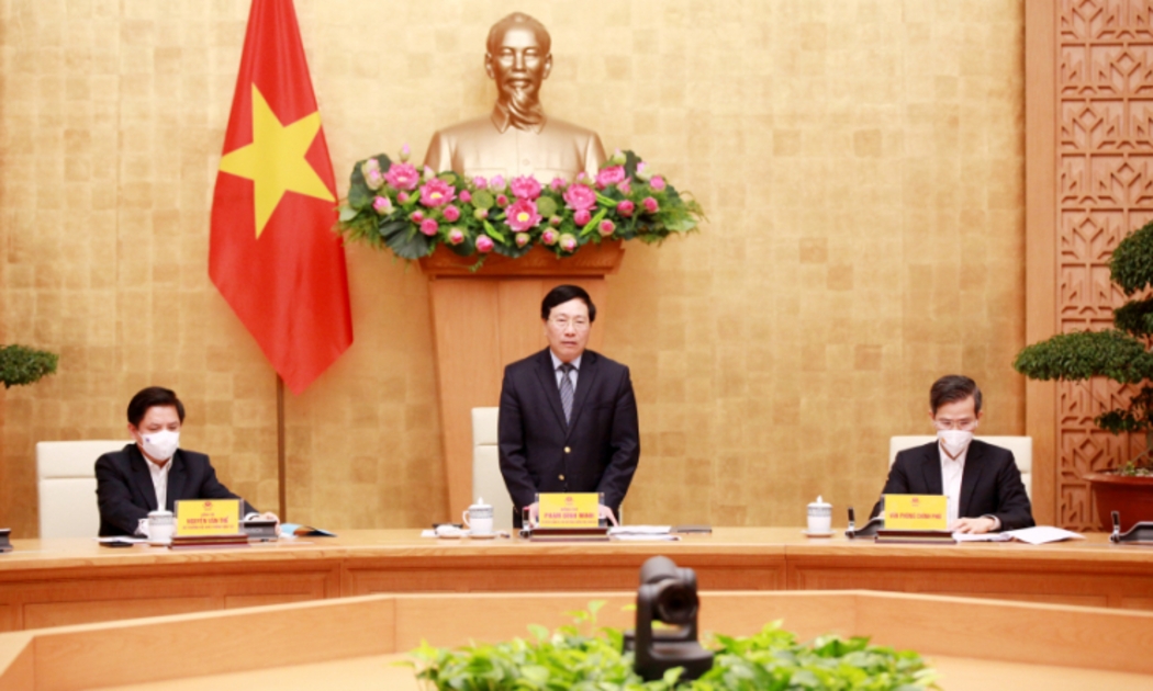 Phó Thủ tướng thường trực Phạm Bình Minh phát biểu chỉ đạo Hội nghị An toàn giao thông toàn quốc ngày 6/1.
