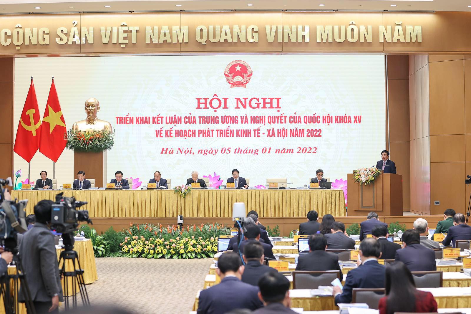 Năm 2022 l&agrave; năm c&oacute; &yacute; nghĩa quan trọng, tạo nền tảng thực hiện c&aacute;c mục ti&ecirc;u của Kế hoạch 5 năm 2021-2025 - Ảnh: VGP