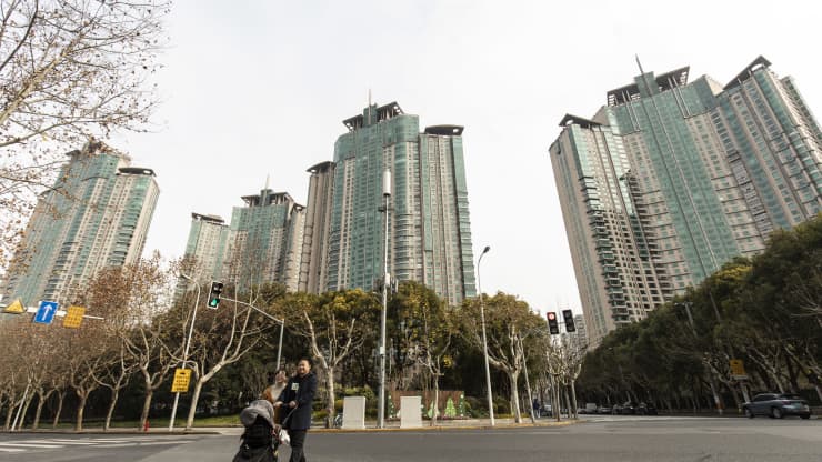 Một dự án của Shimao Group ở Thượng Hải hôm 8/1 - Ảnh: Bloomberg.