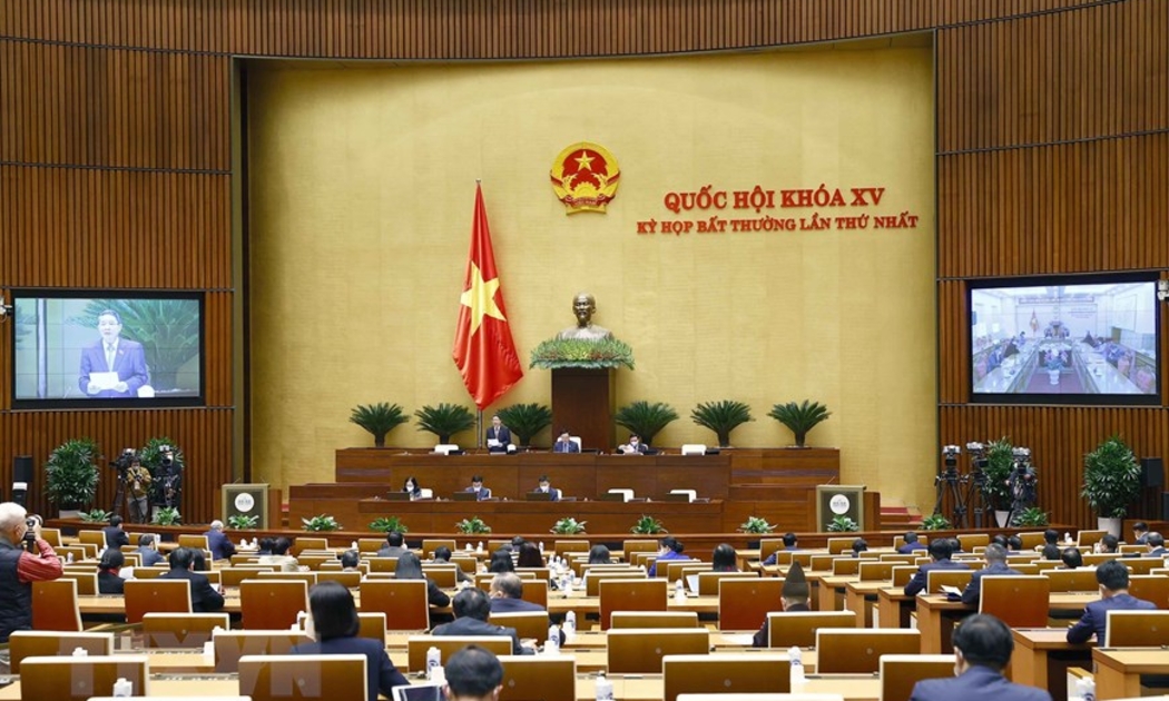 Phiên thảo luận trực tuyến về gói chính sách tài khóa, tiền tệ để hỗ trợ phục hồi và phát triển kinh tế - xã hội.- Ảnh: Quochoi.vn