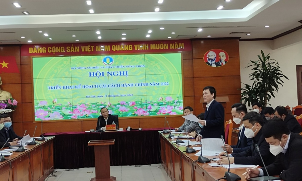 Hội nghị của Bộ Nông nghiệp và Phát triển nông thôn chiều 11/01/2022.