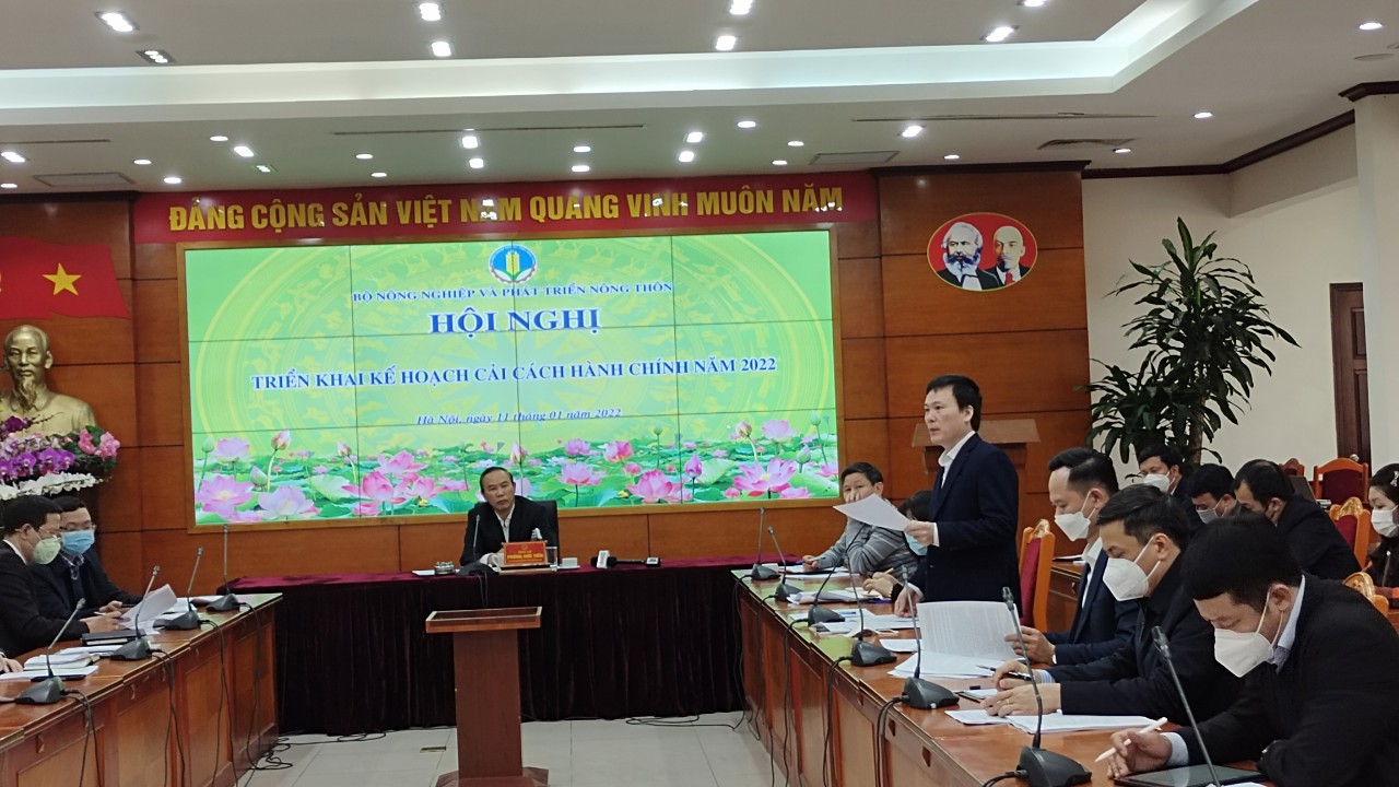 Hội nghị của Bộ Nông nghiệp và Phát triển nông thôn chiều 11/01/2022.