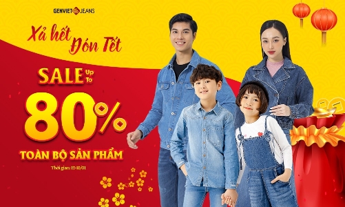 Genviet Jeans giảm giá lên đến 80% toàn bộ sản phẩm để đón Tết