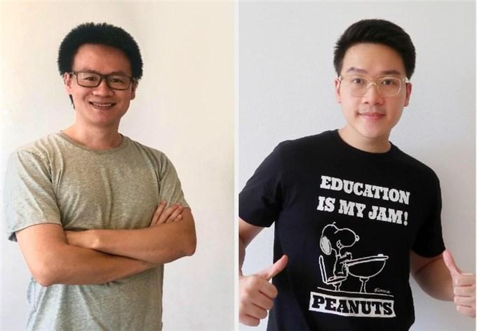 Trần Việt T&ugrave;ng (tr&aacute;i) v&agrave; Phạm Đức - Hai đồng s&aacute;ng lập của Marathon Education.