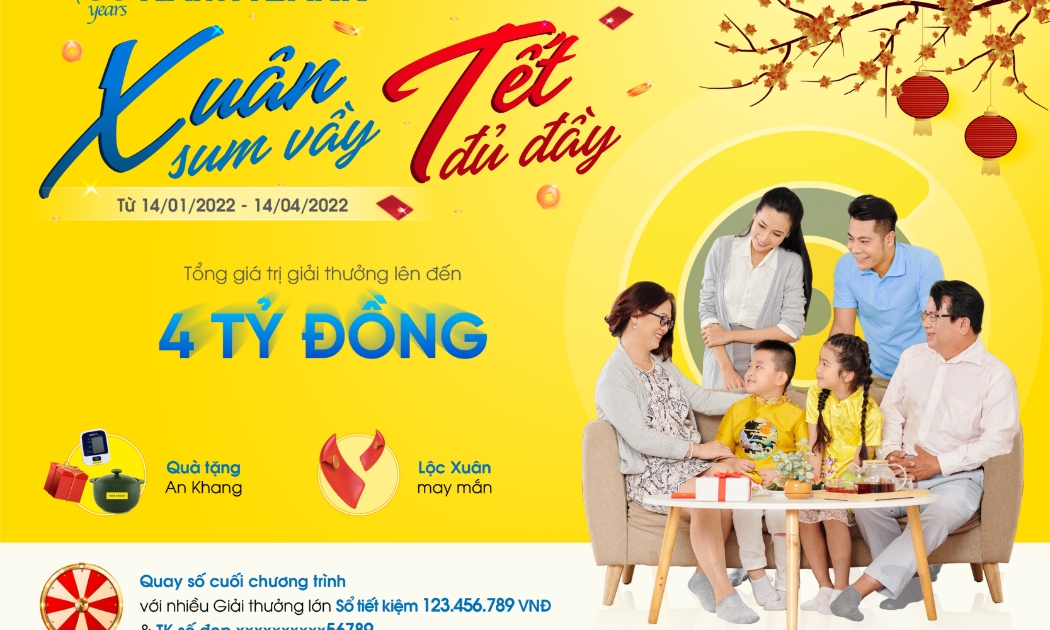Hàng ngàn quà tặng hấp dẫn dành cho khách hàng khi đến giao dịch tại Nam A Bank từ nay đến 14/4/2022.