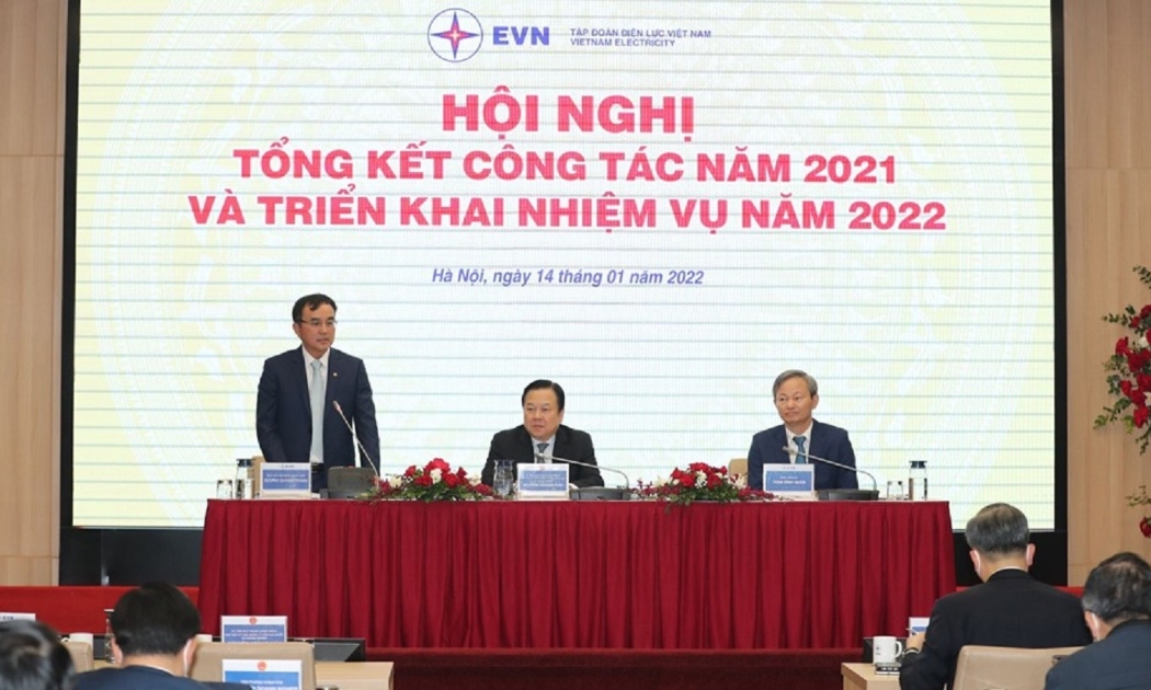 Hội nghị tổng kết công tác năm 2021 và triển khai nhiệm vụ năm 2022 của EVN.