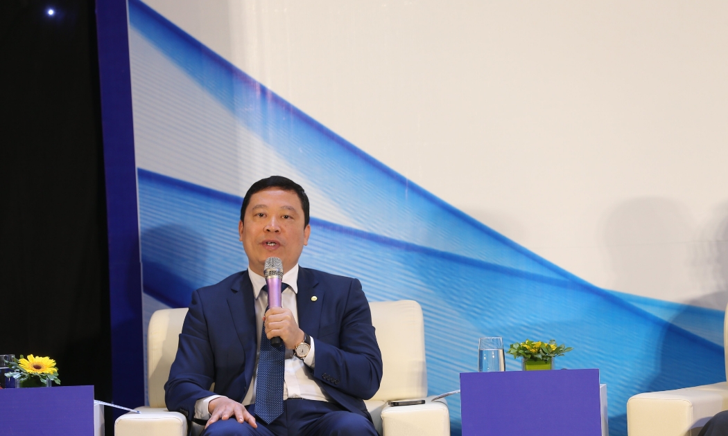  Ông Thân Đức Việt, Tổng Giám đốc Tổng Công ty May 10. Ảnh - Chu Xuân Khoa. 