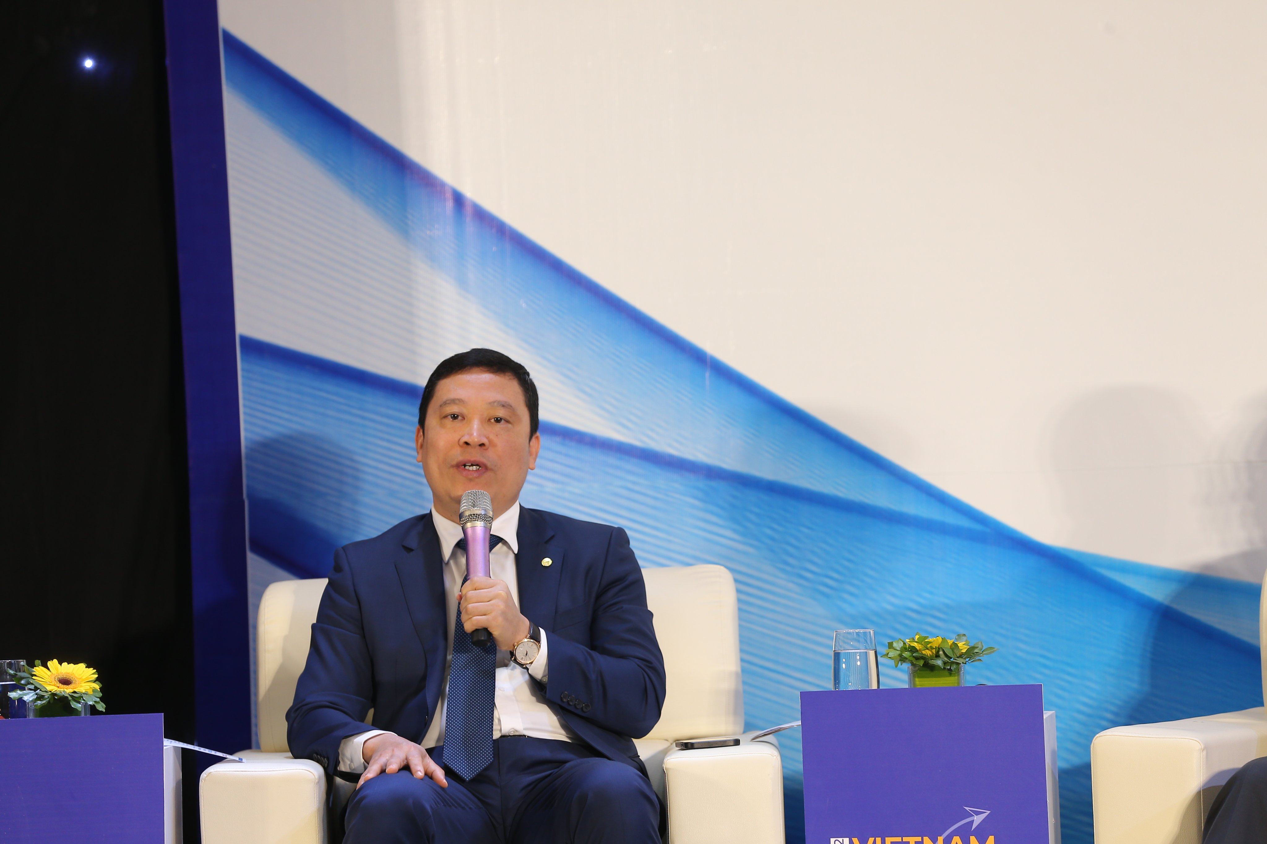  Ông Thân Đức Việt, Tổng Giám đốc Tổng Công ty May 10. Ảnh - Chu Xuân Khoa. 