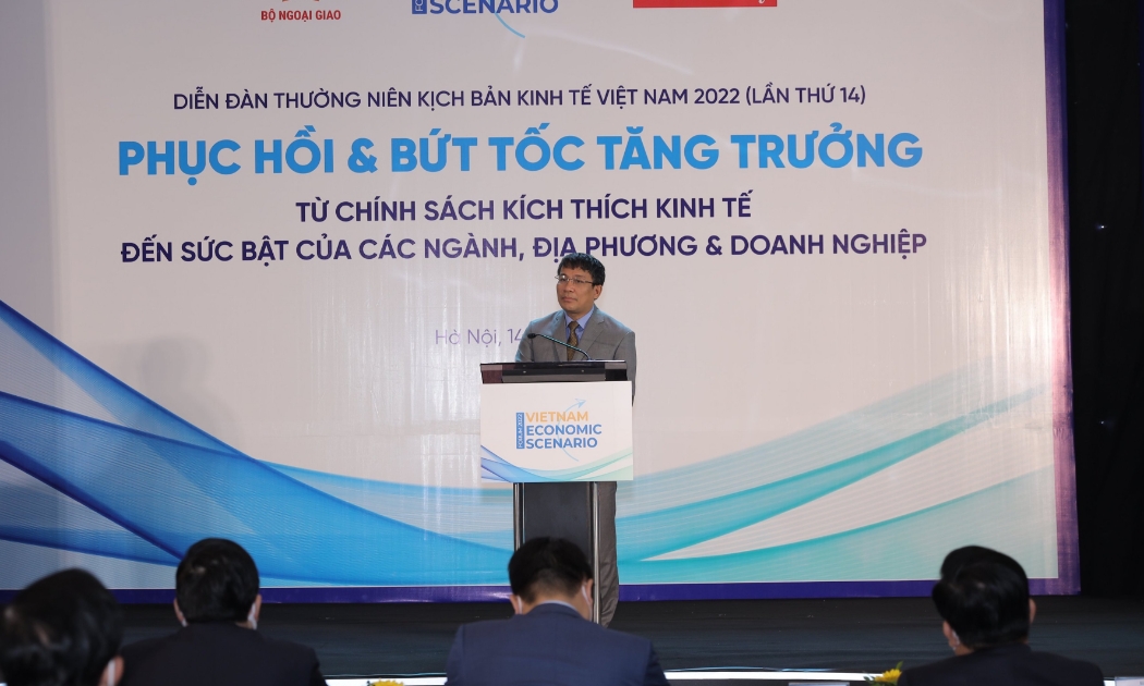Thứ trưởng Bộ Ngoại giao Nguyễn Minh Vũ, Uỷ viên Dự khuyết Trung ương Đảng phát biểu tại Diễn đàn.
