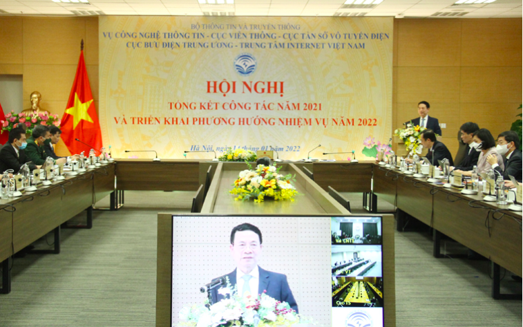 Hội nghị tổng kết năm 2021 của khối viễn thông (Bộ Thông tin và Truyền thông) hôm 14/1.