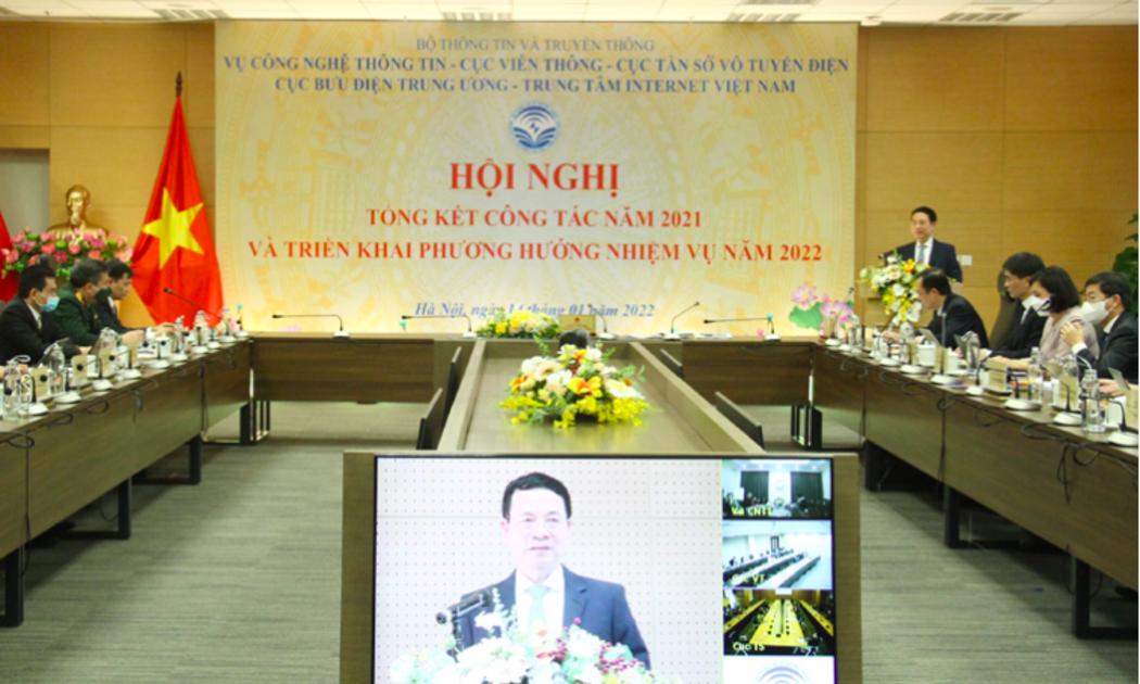 Hội nghị tổng kết năm 2021 của khối viễn thông (Bộ Thông tin và Truyền thông) hôm 14/1.