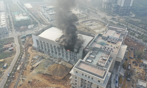 Cháy tại dự án đầu tư xây dựng trụ sở Tòa án Nhân dân thành phố Hà Nội