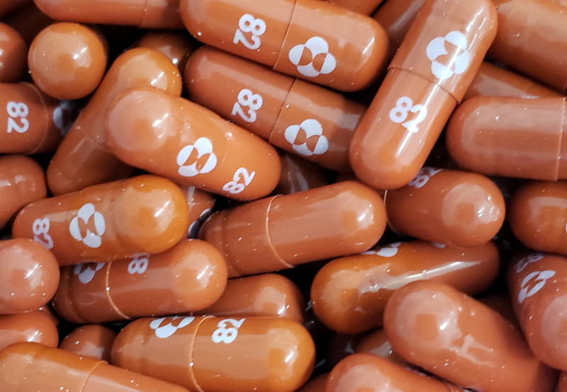 Thuốc viên điều trị Covid-19 Molnupiravir dành cho người trưởng thành có nguy cơ tiến triển bệnh nặng do hai công ty Mỹ Merck và Ridgeback Biotherapeutics hợp tác phát triển - Ảnh: Getty Images
