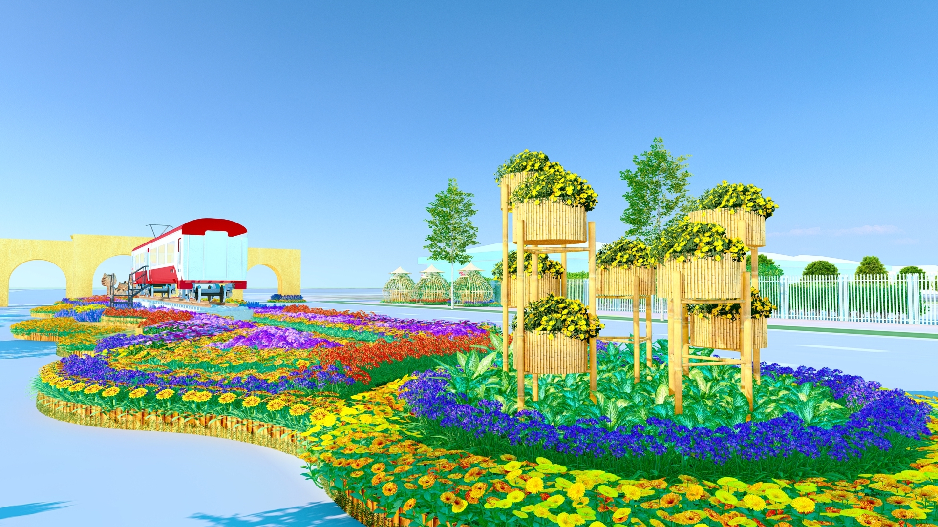 Đường hoa mang chủ đề H&agrave;nh tr&igrave;nh v&agrave;ng son Tết Việt sẽ đưa du kh&aacute;ch đi qua nhiều cung bậc cảm x&uacute;c tại mỗi chặng h&agrave;nh tr&igrave;nh.