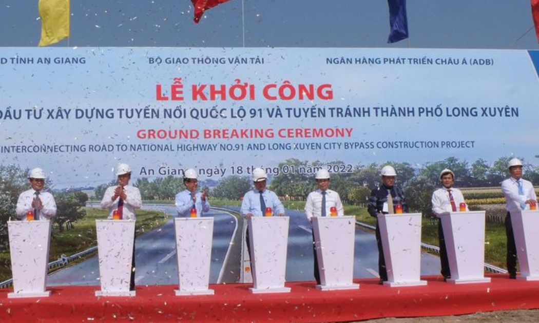 Lễ khởi công dự án đường nối quốc lộ 91 và tuyến tránh TP Long Xuyên.