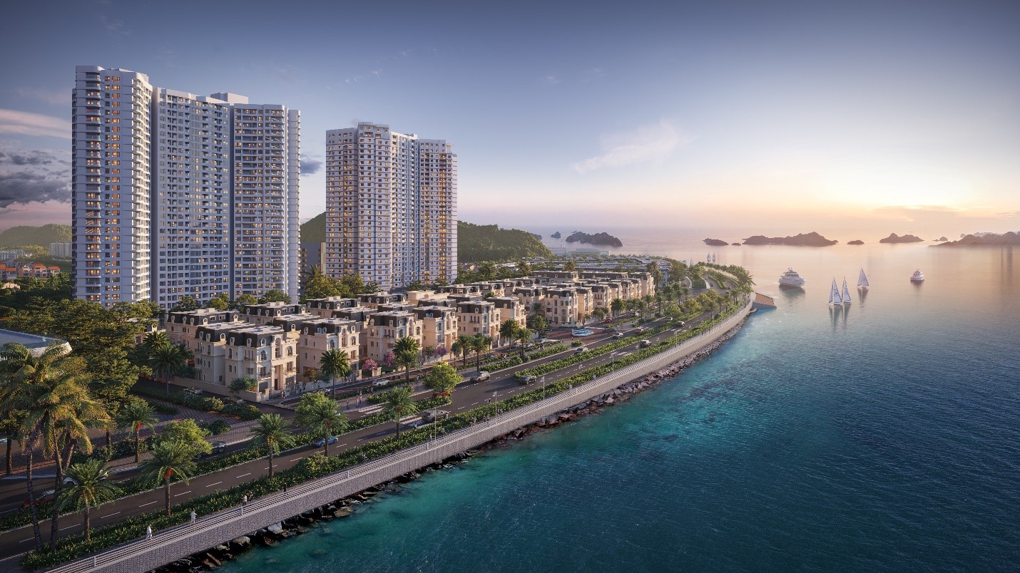 Nhắc đến bất động sản hạng sang Hạ Long, ắt phải nhắc đến 47 vi&ecirc;n đại lam ngọc, 47 căn dinh thự The Sapphire Mansions.