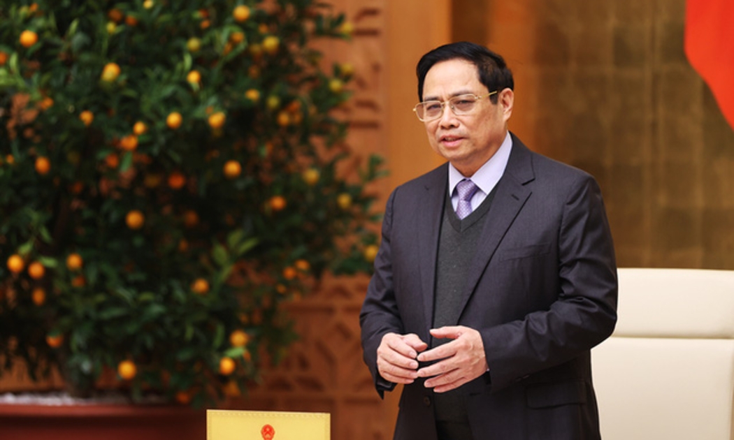 Thủ tướng Phạm Minh Chính phát biểu tại phiên họp - Ảnh: VGP