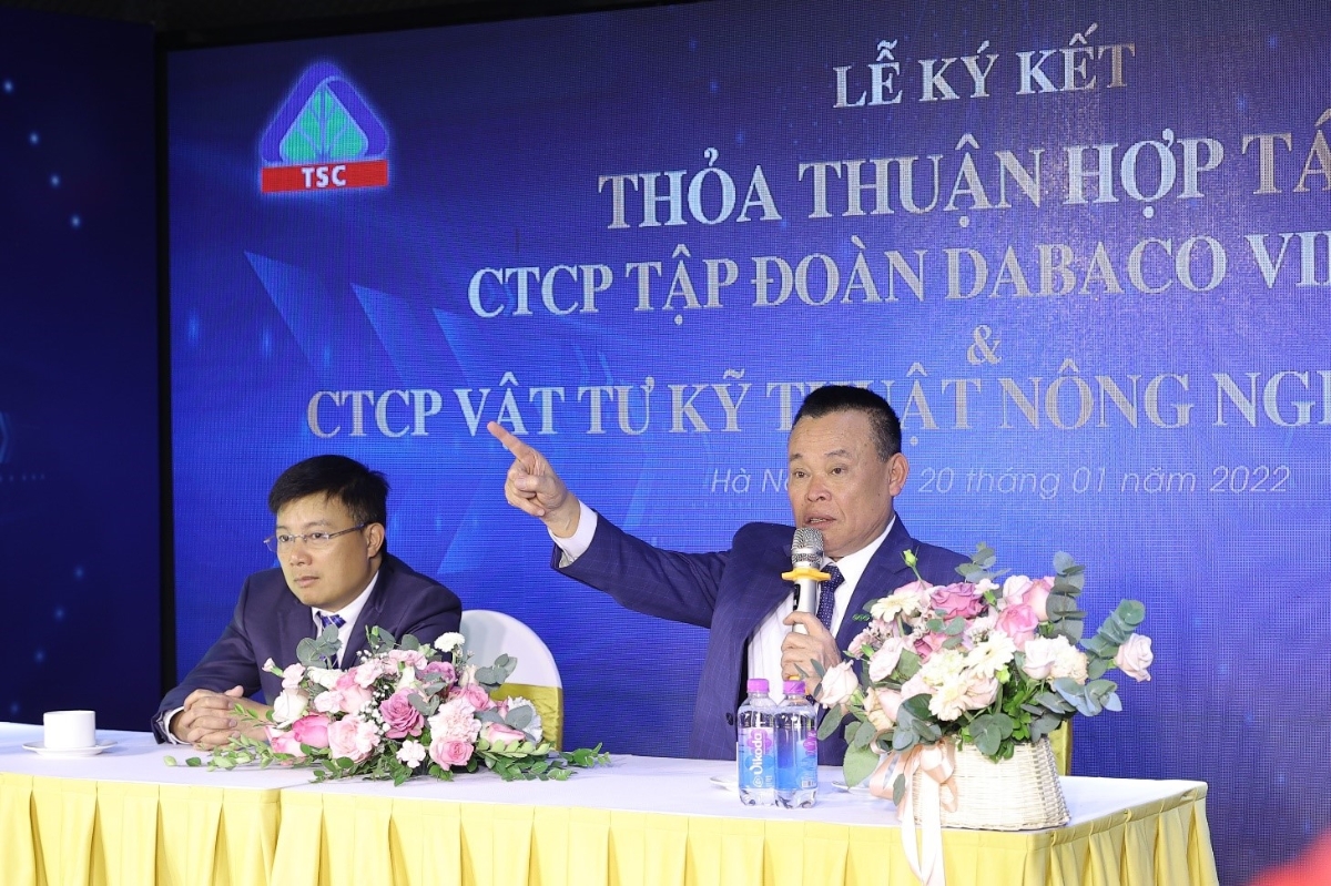 Nguyễn Như So &ndash; Chủ tịch Hội đồng Quản trị Tập đo&agrave;n Dabaco Việt Nam ph&aacute;t biểu tại lế k&yacute; kết.