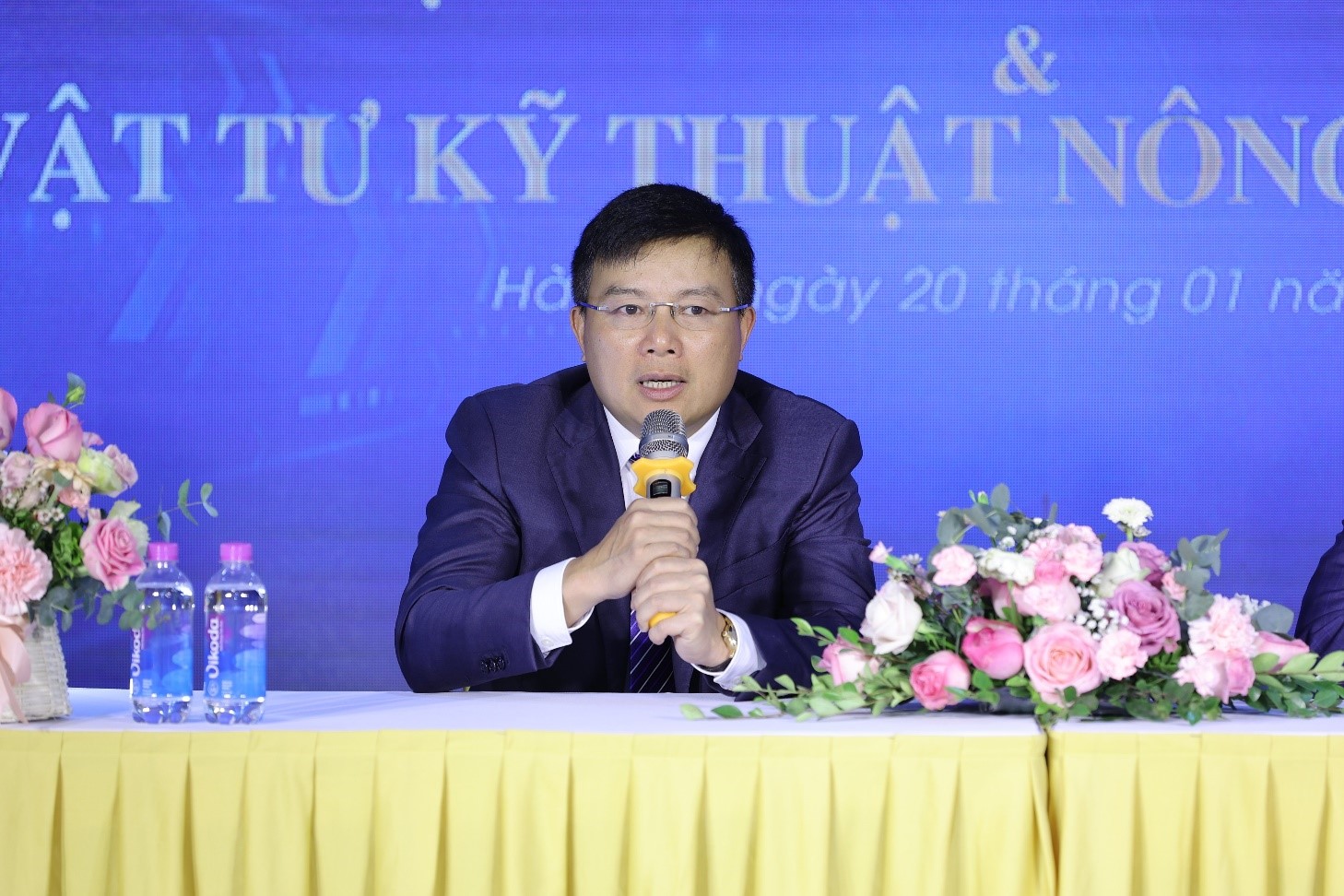 Ông Nguyễn Văn Sang - Chủ tịch Hội đồng Quản trị Tập đoàn FIT - Công ty mẹ của TSC phát biểu tại lế ký kết.