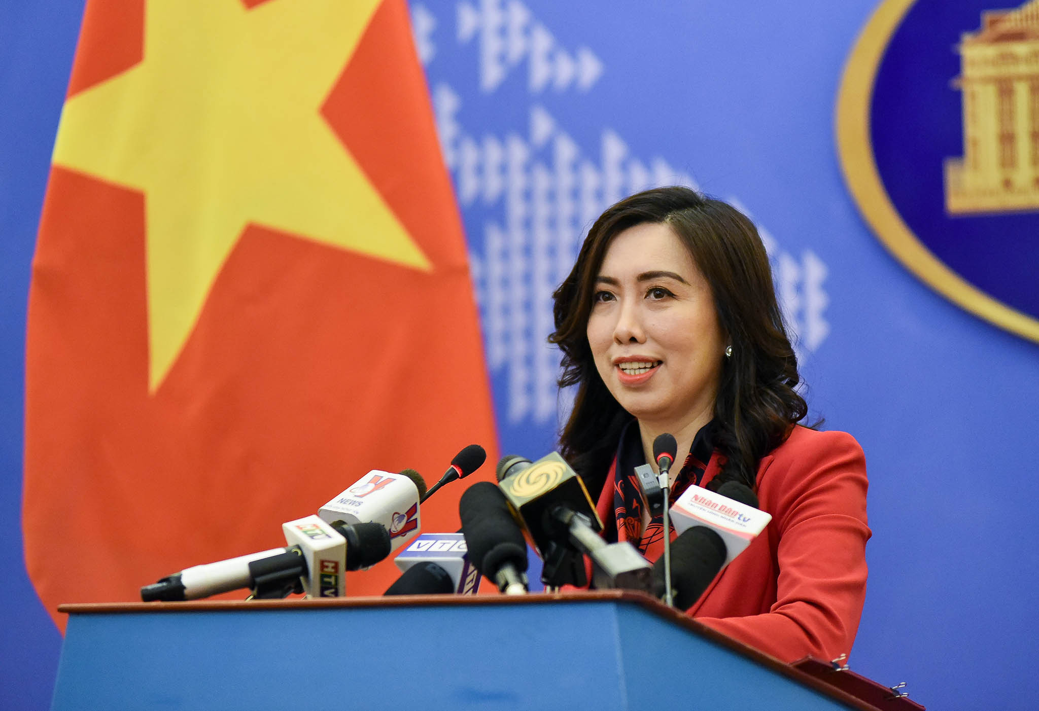 Người Phát ngôn Bộ Ngoại giao Lê Thị Thu Hằng tại họp báo chiều ngày 20/1 - Ảnh: Bộ Ngoại giao