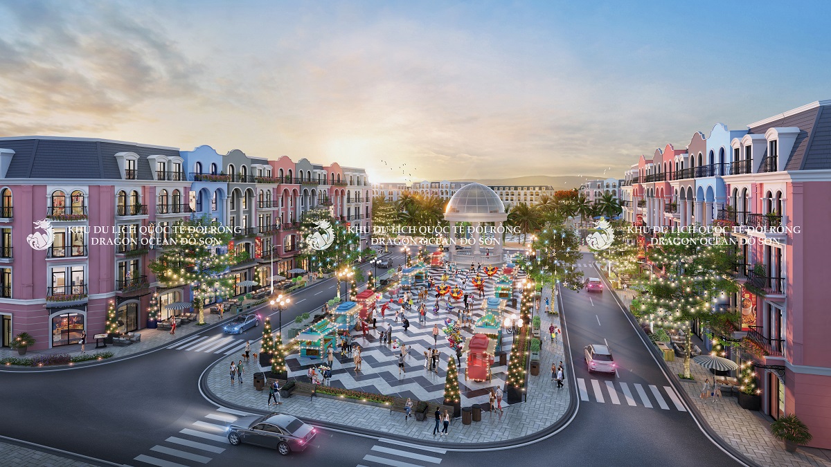 Sầm uất tại khu phố văn hóa đậm phong vị đất Cảng - nét độc đáo chỉ có tại Cát Long - phân khu được mệnh danh là “thành phố không ngủ” của siêu quần thể Dragon Ocean Đồ Sơn.