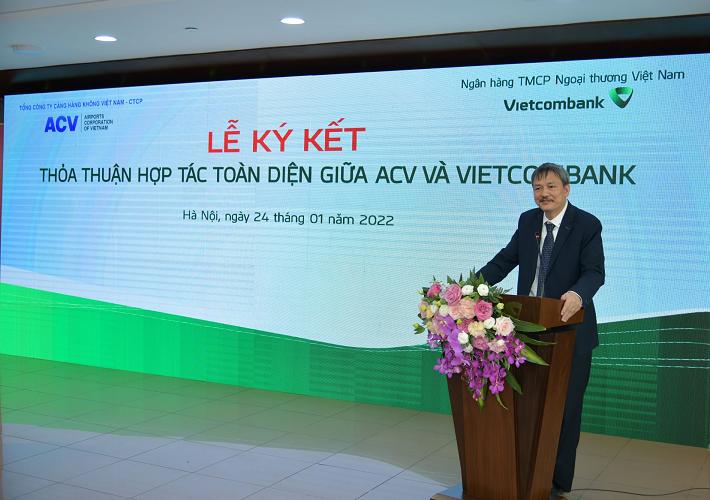 Ông Lại Xuân Thanh - Chủ tịch Hội đồng quản trị ACV phát biểu tại Lễ ký kết.