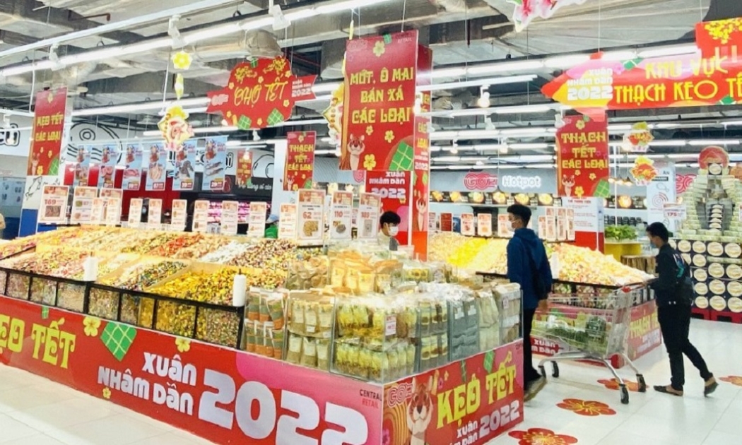 Nhu cầu tiêu dùng hàng hóa phục vụ Tết Nhâm Dần của người dân tăng cao.