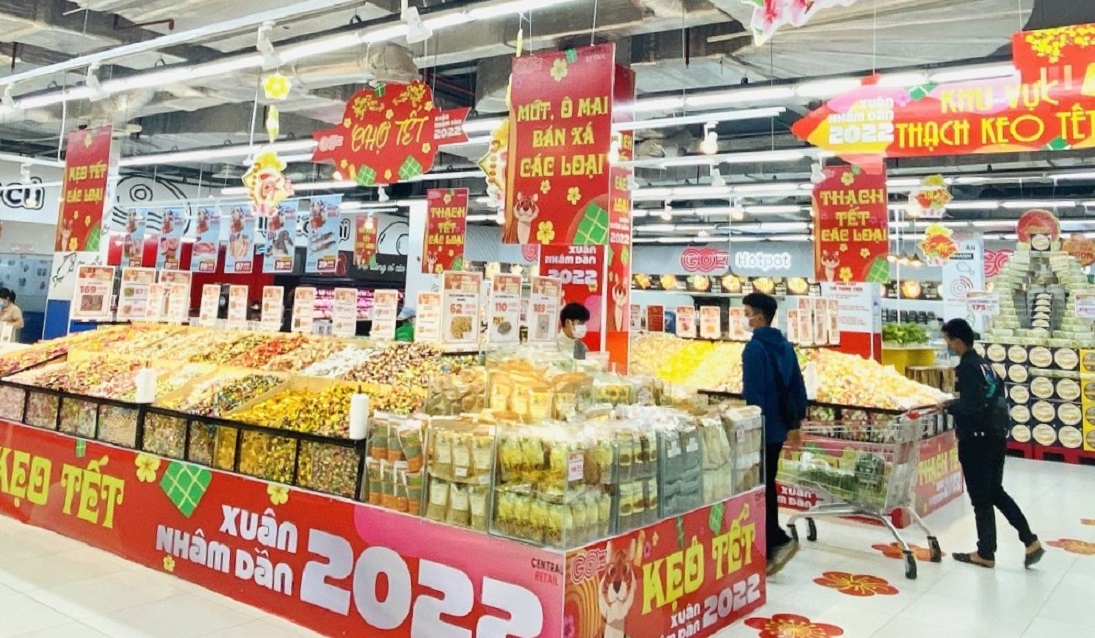 Nhu cầu tiêu dùng hàng hóa phục vụ Tết Nhâm Dần của người dân tăng cao.