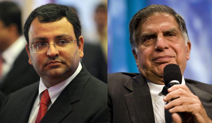 Cyrus Mistry và Ratan Tata - thành viên thuộc gia tộc Tata - Ảnh: Forbes